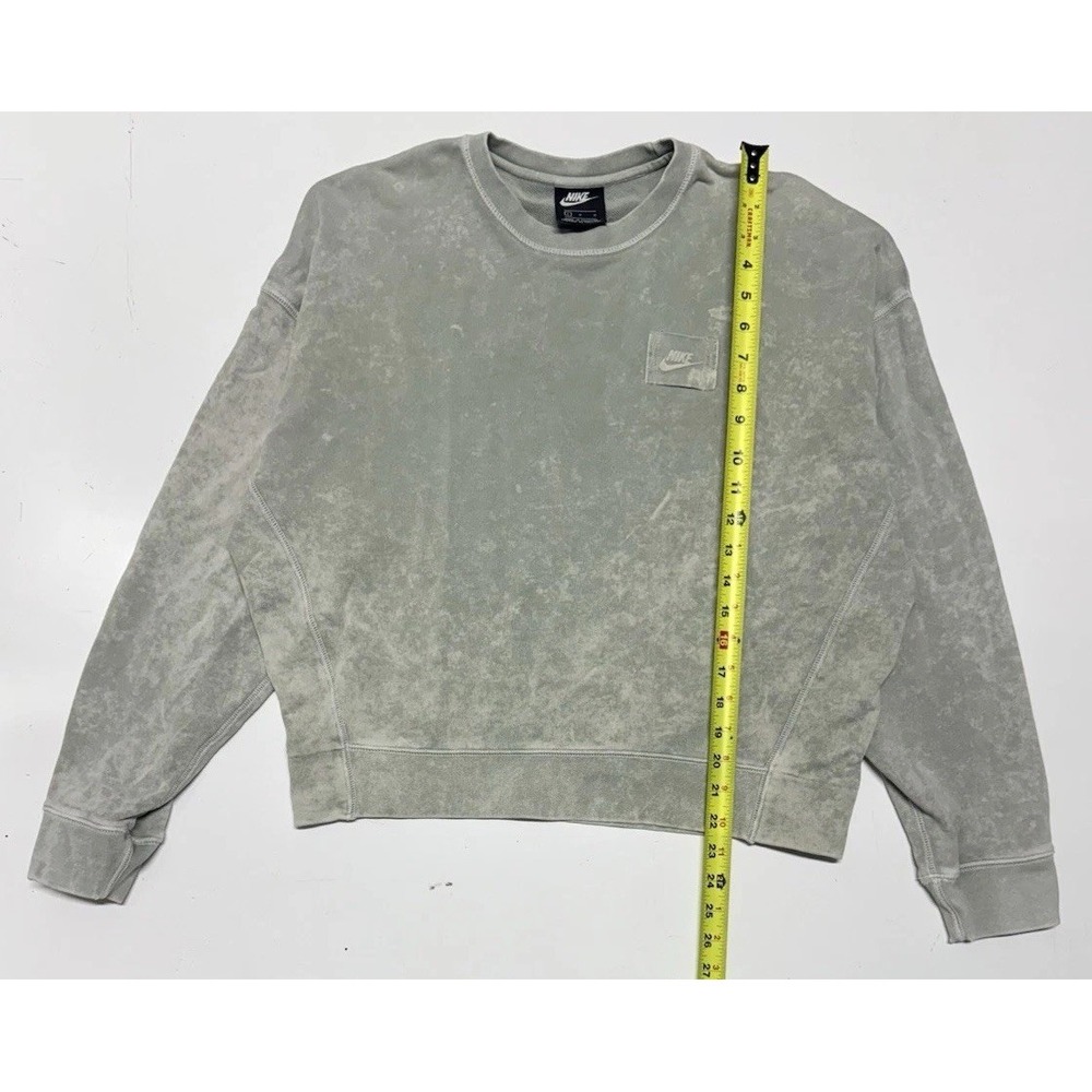 Nike Women's Large Crewneck Sweatshirt Box Logo French Terry Jade